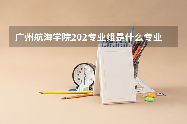 廣州航海學院202專業組是什么專業