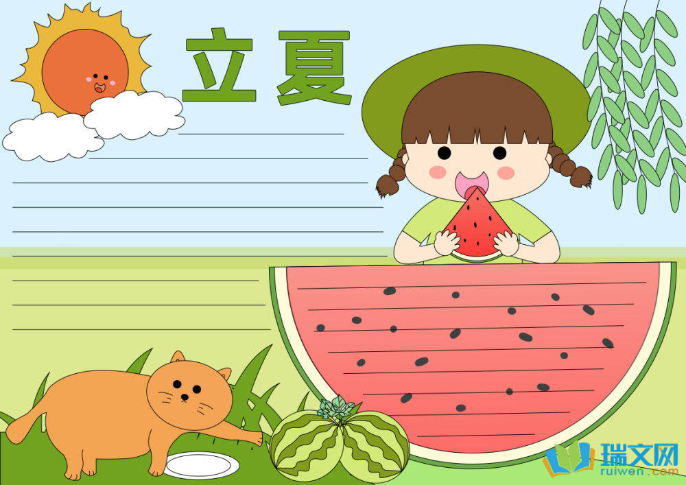 簡單好看的立夏節(jié)氣手抄報